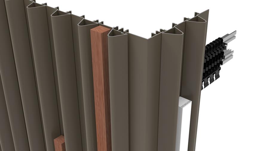 Nieuw kegelvormig gevelbekledingsprofiel 'Linarte Cone'