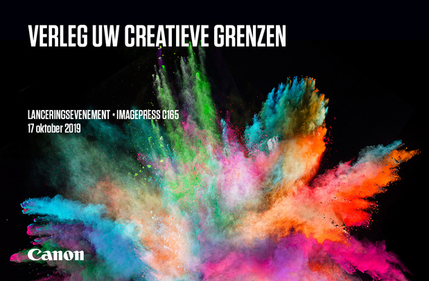 Canon nodigt u uit voor de lancering van haar nieuwste productieprinter, de imagePRESS C165, op 17 oktober