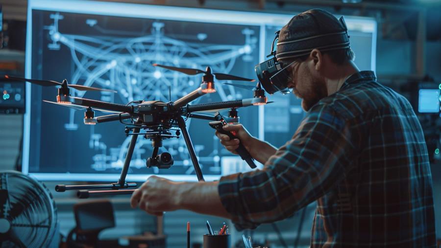 Déploiement de drones pour la maintenance