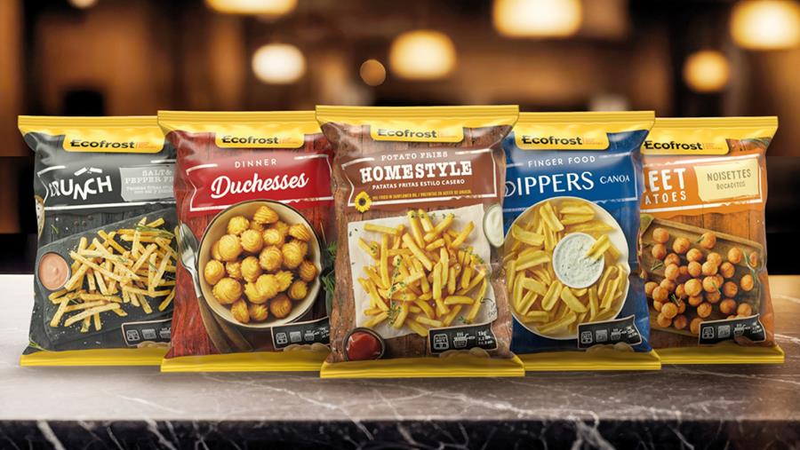 Nouveau design d'emballage et nouveau logo pour les frites surgelées Ecofrost